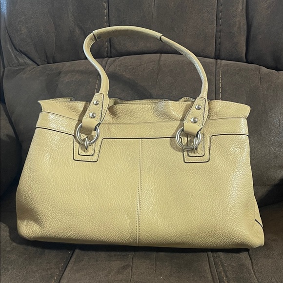 COACH F14686 Penelope light tan Pebbled Leather Double Handle Shoulder Purse - Picture 3 of 10